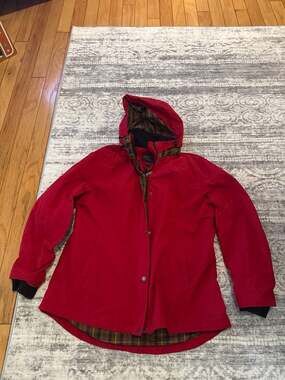 Pendleton Women's Crimson Red Water Resistant Hooded Rain Jacket Size XL